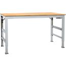 Arbeitstisch Ergo, Elektro-Hydraulik, Platte Multiplex, 1750 x 800 mm, alusilber