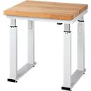 Arbeitstisch Serie adlatus 600, 750 x 700 x 740-1140 mm, Buche-Massiv-Platte