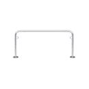 Arceau pour vélos WSM, 2 côtés, p. pneus jusqu'à 55 mm de large, l. 1500 x P 48 x H 800 mm, acier galvanisé, à cheviller
