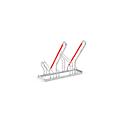 Arceaux pour vélos WSM, 1 côté, p. pneus jusqu'à 55 mm de large, l. 1000 x P 550 x H 854 mm, acier galvanisé, 2 places de stationnement