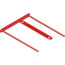 Archiefclip Bankers Box BBD-Clip, met 50 blanco labels, 100 stuks, rood