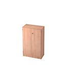 Archiefkast 3 ordnerhoogten, B 800 x D 420 x H 1270 mm, afsluitbaar, notenhoutpatroon