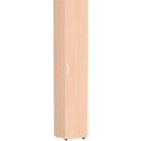 Archiefkast, 6 ordnerhoogten, 5 legborden, deur rechts of links, B 400 x D 400 x H 2160 mm, beuken