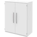 Archiefkast BARI, 3 ordnerhoogten, 2 legborden, B 819 x D 430 x H 1117 mm, wit