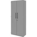 Archiefkast BARI, 6 ordnerhoogten, met middenwand, B 1000 x D 430 x H 2174 mm, m.grijs/m.grijs/antraciet