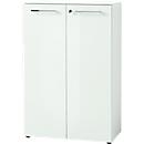 Archiefkast MONTERIA, 3 ordnerhoogten, afsluitbaar, B 800 x D 370 x H 1200 mm, wit