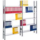 Archiefstelling GF + AF, 10 legborden, B 2080 x D 300 x H 2013 mm, verzinkt, complete set