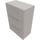 Archivador colgante SOLUS PLAY, 3 alturas de archivador, An 800 x P 440 x Al 1122 mm, Gris cerámico