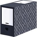 Archivschachtel BANKERS BOX® Décor, FSC®-zertifizierter Karton, B 150 x T 345 x H 253 mm ,für DIN A4 Formate, mitternachtsblau, 5 Stück