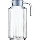Arcoroc QUADRO pichet 1,7 L, transparent, plastique avec couvercle plastique blanc, s'adapte à chaque porte de réfrigérateur, 256×156 mm