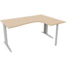 ARLON-OFFICE angled desk, W 1600 x D 1200 x H 730 mm, oak decor