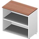 ARLON OFFICE boekenkast, 2 OH, 1 regelbare legbord, B 800 x D 450 x H 730 mm, notendecor/wit