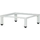 Armação inferior para cubo de cacifo, L 380 x P 370 x A 100 mm, com 4 pés, desmontado, aço, cinza claro RAL 7035