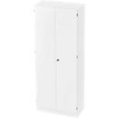 Armario archivador, 5 AA, con cerradura, An 800 x P 420 x Al 2004 mm, blanco/blanco