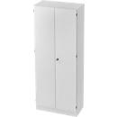 Armario archivador, 5 AA, con cerradura, An 800 x P 420 x Al 2004 mm, gris luminoso