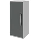 Armario archivador BARI, 3 AA, 2 estantes, bisagra de puerta a la izquierda, An 427 x P 430 x Al 1117 mm, gris claro/antracita