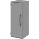 Armario archivador BARI, 3 AA, 2 estantes, bisagra de puerta a la izquierda, An 427 x P 430 x Al 1117 mm, gris medio/gris medio