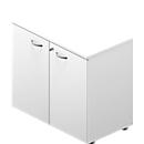 Armario auxiliar de puertas batientes ARLON-OFFICE, An 800 x P 450 x Al 730 mm, blanco