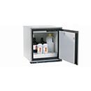 Armario bajo de seguridad tipo 90 asecos UB-T-90, puerta con bisagras, tope a la derecha, frontal gris claro, ancho 593 x fondo 502 x alto 600 mm