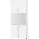 Armario combinado Schäfer Shop Select SET UP, 6 OH, An 800 x P 420 x Al 2240 mm, blanco/blanco