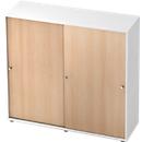 Armario con puertas correderas TOPAS LINE, 3 OH, blanco/roble