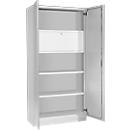 Armário de arquivo BS- T 2409 SSI Schäfer, aço, compartimento fechado, 950 x 425 x 1950 mm, 5 UA, cinzento- claro