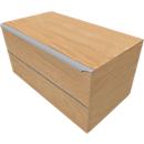 Armario de cajones QUANDOS BOX, 1 cajón, An 1000 x P 440 x Al 374 mm, roble Masonic