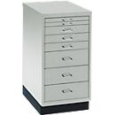 Armário de gavetas DIN A4, com 8 gavetas, 675 mm de altura