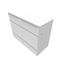 Armario de puertas batientes QUANDOS BOX, 2 alturas de archivo, An 1000 x P 440 x Al 748 mm, blanco