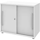 Armario de puertas correderas BARI, 1 estante, cerradura, An 800 x P 430 x Al 720 mm, blanco