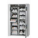 Armario de seguridad combinado tipo 90 asecos K-PHOENIX Vol.2-90, puertas batientes y plegables con cierre automático, frontal gris luminoso, An 1197 x P 617 x Al 1969 mm