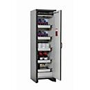 Armario de seguridad tipo 30 asecos Q-CLASSIC-30, puerta batiente, bisagra a la derecha, frontal blanco puro, An 564 x P 620 x Al 1947 mm