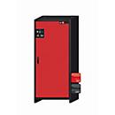 Armario de seguridad tipo 30 asecos Q-CLASSIC-30, puerta batiente, bisagra a la derecha, frontal rojo tráfico, An 864 x P 620 x Al 1947 mm