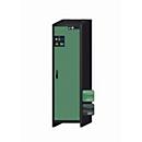 Armario de seguridad tipo 30 asecos Q-CLASSIC-30, puerta batiente, bisagra a la derecha, frontal verde reseda, An 564 x P 620 x Al 1947 mm