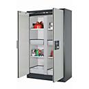 Armario de seguridad tipo 90 asecos Q-CLASSIC-90, puertas batientes, frontal gris luminoso, An 1193 x P 615 x Al 1953 mm