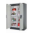Armario de seguridad tipo 90 asecos Q-CLASSIC-90, puertas batientes, frontal gris luminoso, An 1193 x P 615 x Al 1953 mm