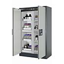 Armario de seguridad tipo 90 asecos Q-CLASSIC-90, puertas batientes, frontal gris luminoso, An 1193 x P 615 x Al 1953 mm