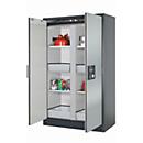 Armario de seguridad tipo 90 asecos Q-CLASSIC-90, puertas batientes, frontal plata asecos, An 1193 x P 615 x Al 1953 mm