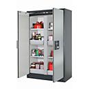 Armario de seguridad tipo 90 asecos Q-CLASSIC-90, puertas batientes, frontal plata asecos, An 1193 x P 615 x Al 1953 mm