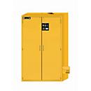 Armario de seguridad tipo 90 asecos S-CLASSIC-90, puertas batientes con sistema de fijación, frontal amarillo de seguridad, An 1196 x P 616 x Al 1968 mm