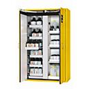 Armario de seguridad tipo 90 asecos S-CLASSIC-90, puertas batientes con sistema de fijación, frontal amarillo de seguridad, An 1196 x P 616 x Al 1968 mm
