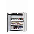 Armario de seguridad tipo 90 asecos S-CLASSIC-90, puertas batientes con sistema de fijación, frontal gris luminoso, An 1196 x P 616 x Al 1298 mm