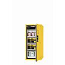 Armario de seguridad tipo 90 asecos S-PEGASUS-90, puerta batiente con cierre automático, bisagra a la derecha, frontal amarillo de seguridad, An 596 x P 616 x Al 1298 mm
