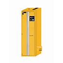 Armario de seguridad tipo 90 asecos S-PHOENIX Vol.2-90, puerta plegable con cierre automático, bisagra a la izquierda, frontal amarillo de seguridad, An 596 x P 749 x Al 1968 mm