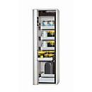 Armario de seguridad tipo 90 asecos S-PHOENIX Vol.2-90, puerta plegable con cierre automático, bisagra a la izquierda, frontal gris luminoso, An 596 x P 616 x Al 1968 mm