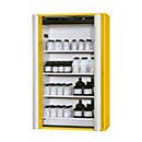 Armario de seguridad tipo 90 asecos S-PHOENIX Vol.2-90, puertas plegables para manejo con una mano y con cierre automático, frontal amarillo de seguridad, An 1196 x P 616 x Al 1968 mm