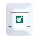 Armário do desfibrilador, W 434 x D 225 x H 528 mm, branco/ vermelho