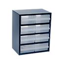 Armário em aço, 8 gavetas, A 440 x L 360 x P 250 mm