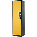 Armario para productos químicos Asecos CS-CLASSIC, puerta con bisagras, 3 estantes, 545x520x1950 mm, amarillo de seguridad