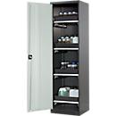 Armario para productos químicos Asecos CS-CLASSIC, puerta con bisagras, 4 bandejas extraíbles, 545x520x1950 mm, gris claro